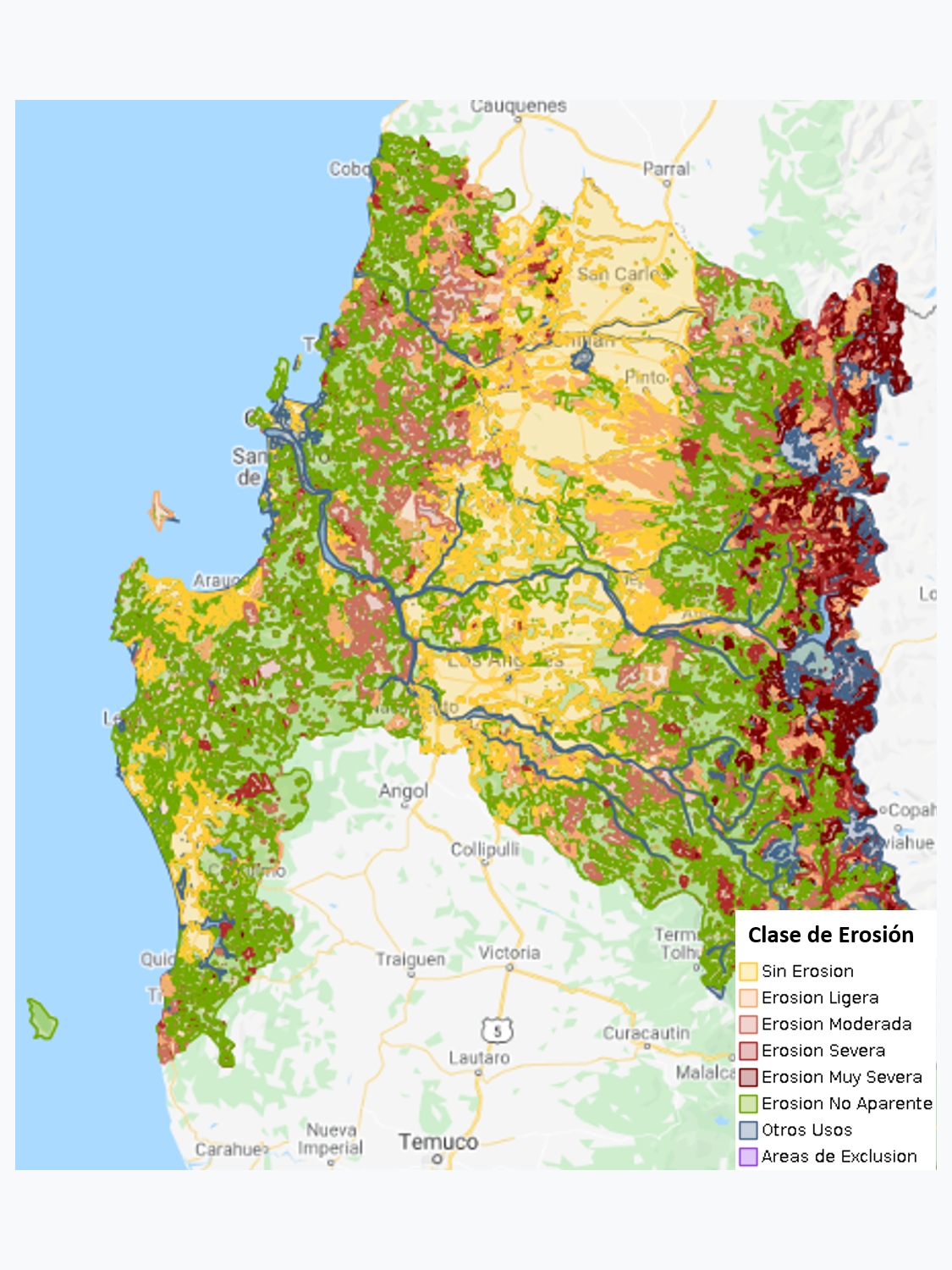 Erosión Actual de la Región del Biobío - 2010